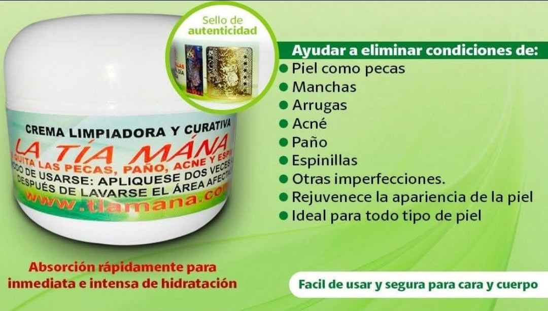 LA TIA MANA CREMA LIMPIADORA Y CURATIVA