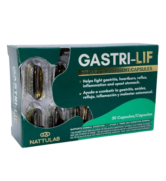 GASTRI-LIF SUPPLEMENT HERBAL BLEND WITH NATURAL INGREDIENTS  30 CAPSULES