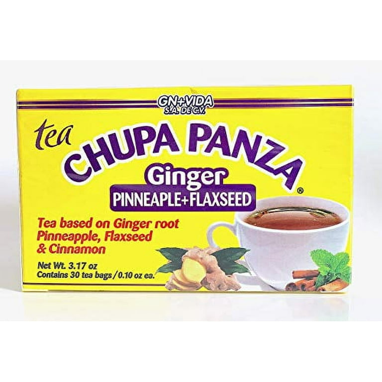 TEA CHUPA PANZA BASED ONGINGER ROOT PINEAPPLE FLAX SEED AND CINNAMON