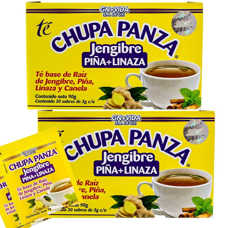 TEA CHUPA PANZA BASED ONGINGER ROOT PINEAPPLE FLAX SEED AND CINNAMON