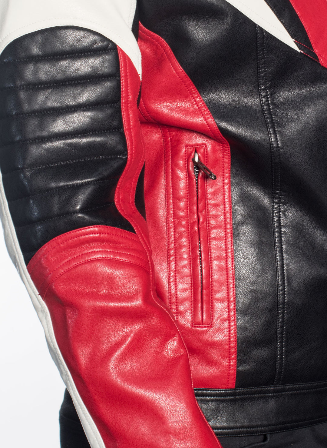 ELEGANT MEN TAILORED FRONT ZIP PLEATHER JACKET