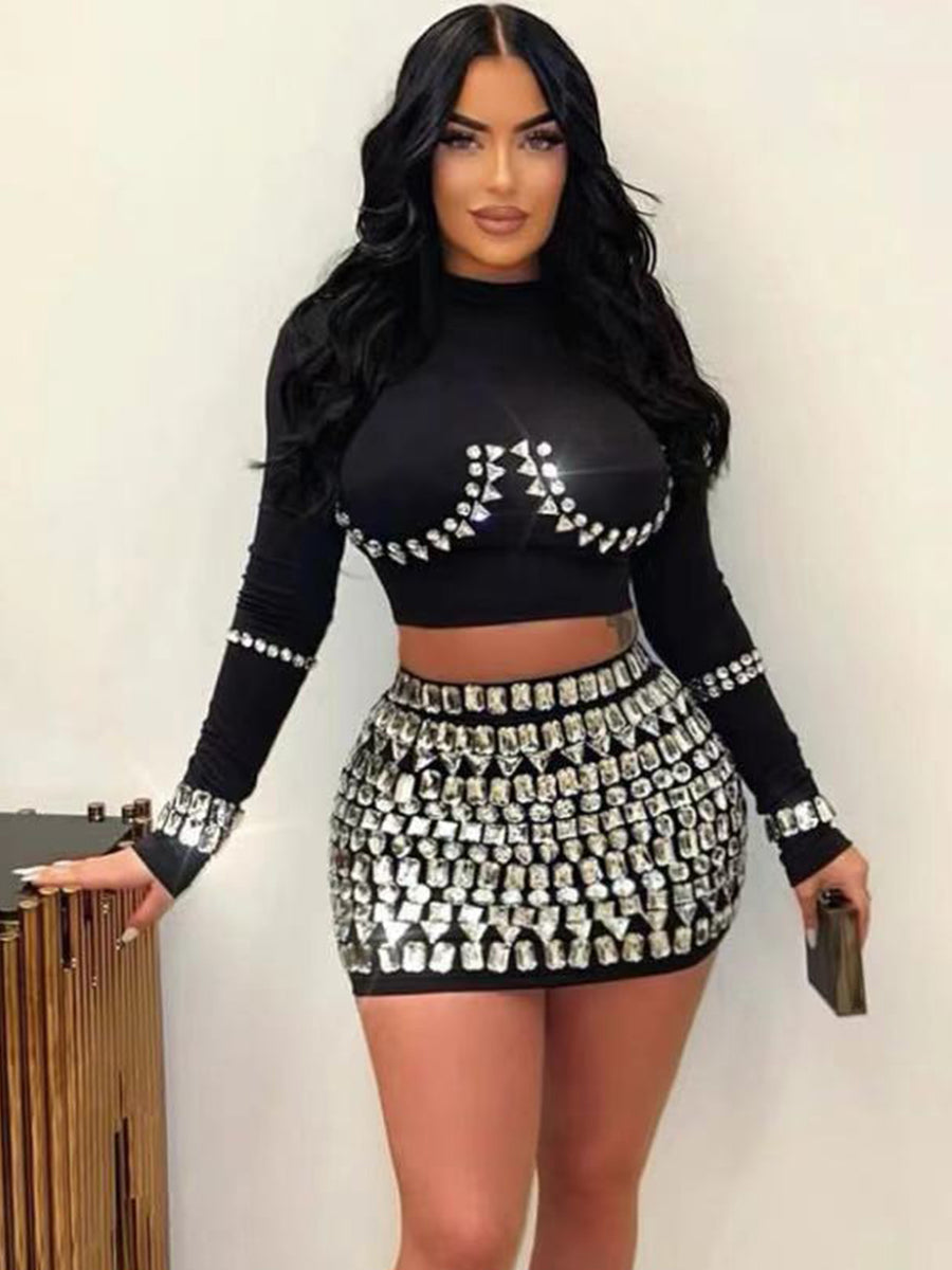 VALENTINA BANDAGE SET TOP AND SKIRT