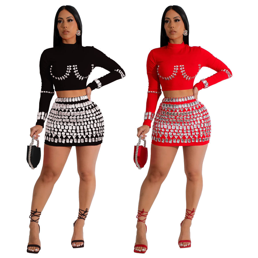 VALENTINA BANDAGE SET TOP AND SKIRT